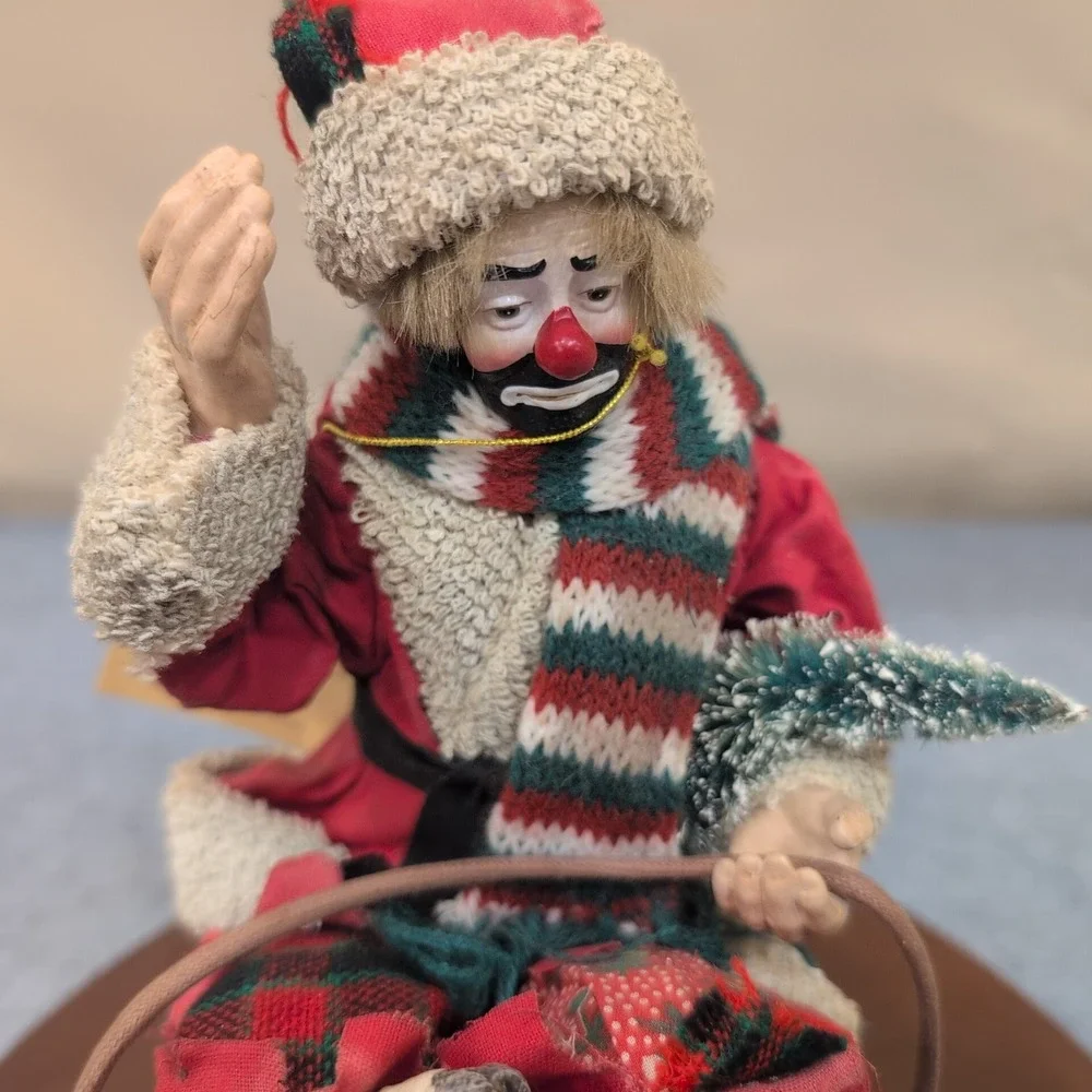 Emmett Kelly Jr‎ REAL RAGS Watch Out Below Collection  Clown Christmas Figurine - Picture 8 of 12